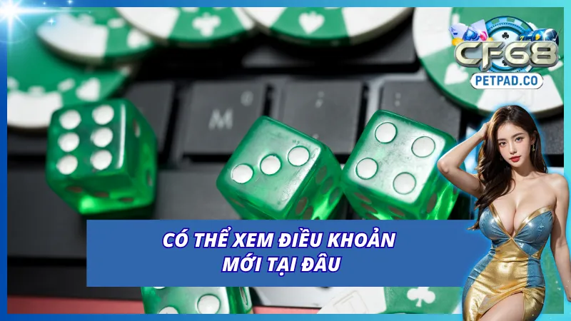 Cách xem cập nhật điều khoản và điều kiện CF68